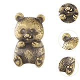 Maxbell Brass Panda Bear Figurine Small Desktop Panda Bear for Office Home Bookshelf