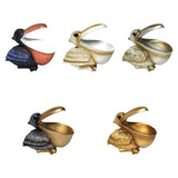 Maxbell Pelican Figurine Decorative Animal Sculpture for Table Entrance Decor Dark Blue