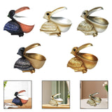 Maxbell Pelican Figurine Decorative Animal Sculpture for Table Entrance Decor Dark Blue