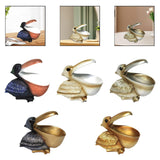 Maxbell Pelican Figurine Decorative Animal Sculpture for Table Entrance Decor Dark Blue