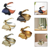 Maxbell Pelican Figurine Decorative Animal Sculpture for Table Entrance Decor Dark Blue