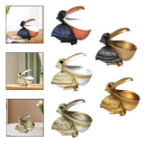Maxbell Pelican Figurine Decorative Animal Sculpture for Table Entrance Decor Dark Blue