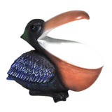 Maxbell Pelican Figurine Decorative Animal Sculpture for Table Entrance Decor Dark Blue