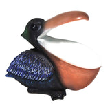 Maxbell Pelican Figurine Decorative Animal Sculpture for Table Entrance Decor Dark Blue