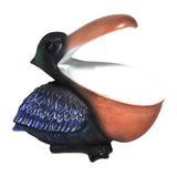 Maxbell Pelican Figurine Decorative Animal Sculpture for Table Entrance Decor Dark Blue