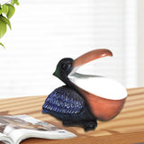 Maxbell Pelican Figurine Decorative Animal Sculpture for Table Entrance Decor Dark Blue