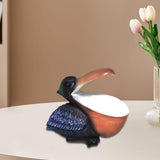 Maxbell Pelican Figurine Decorative Animal Sculpture for Table Entrance Decor Dark Blue