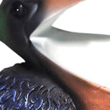 Maxbell Pelican Figurine Decorative Animal Sculpture for Table Entrance Decor Dark Blue
