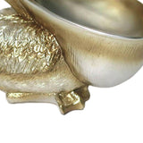 Maxbell Pelican Figurine Decorative Animal Sculpture for Table Entrance Decor Gray Gold