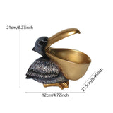 Maxbell Pelican Figurine Decorative Animal Sculpture for Table Entrance Decor Black