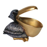 Maxbell Pelican Figurine Decorative Animal Sculpture for Table Entrance Decor Black