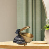 Maxbell Pelican Figurine Decorative Animal Sculpture for Table Entrance Decor Black