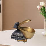 Maxbell Pelican Figurine Decorative Animal Sculpture for Table Entrance Decor Black