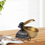 Maxbell Pelican Figurine Decorative Animal Sculpture for Table Entrance Decor Black