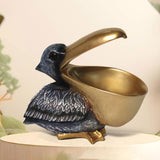 Maxbell Pelican Figurine Decorative Animal Sculpture for Table Entrance Decor Black