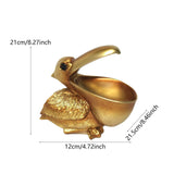 Maxbell Pelican Figurine Decorative Animal Sculpture for Table Entrance Decor Gold