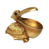 Maxbell Pelican Figurine Decorative Animal Sculpture for Table Entrance Decor Gold