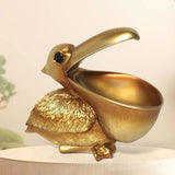 Maxbell Pelican Figurine Decorative Animal Sculpture for Table Entrance Decor Gold