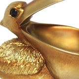 Maxbell Pelican Figurine Decorative Animal Sculpture for Table Entrance Decor Gold
