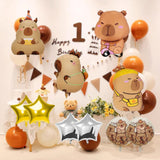 Maxbell 10x Animal Balloons Capybara Balloons for Birthday Party Children Boys Girls