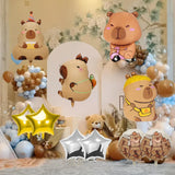 Maxbell 10x Animal Balloons Capybara Balloons for Birthday Party Children Boys Girls