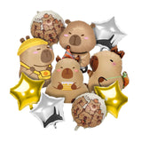 Maxbell 10x Animal Balloons Capybara Balloons for Birthday Party Children Boys Girls