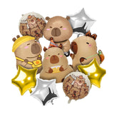 Maxbell 10x Animal Balloons Capybara Balloons for Birthday Party Children Boys Girls