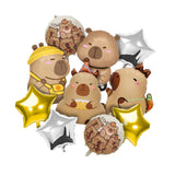 Maxbell 10x Animal Balloons Capybara Balloons for Birthday Party Children Boys Girls