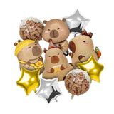 Maxbell 10x Animal Balloons Capybara Balloons for Birthday Party Children Boys Girls
