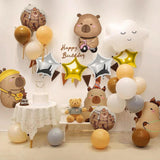 Maxbell 10x Animal Balloons Capybara Balloons for Birthday Party Children Boys Girls