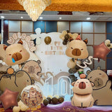 Maxbell 10x Animal Balloons Capybara Balloons for Birthday Party Children Boys Girls