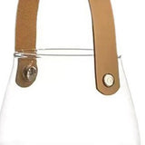 Maxbell Glass Storage Jar Belt Handle Flower Vase for Tabletop Indoor Plants Bedroom Large