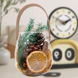 Maxbell Glass Storage Jar Belt Handle Flower Vase for Tabletop Indoor Plants Bedroom Large