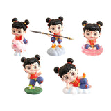 Maxbell Cute Nezha Action Figures Action Anime Model for Kids Adults Boys Girls Gift A