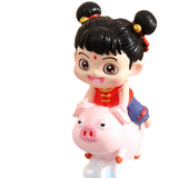 Maxbell Cute Nezha Action Figures Action Anime Model for Kids Adults Boys Girls Gift A