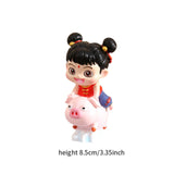 Maxbell Cute Nezha Action Figures Action Anime Model for Kids Adults Boys Girls Gift A