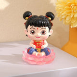 Maxbell Cute Nezha Action Figures Action Anime Model for Kids Adults Boys Girls Gift C