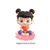 Maxbell Cute Nezha Action Figures Action Anime Model for Kids Adults Boys Girls Gift C