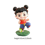 Maxbell Cute Nezha Action Figures Action Anime Model for Kids Adults Boys Girls Gift D