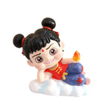 Maxbell Cute Nezha Action Figures Action Anime Model for Kids Adults Boys Girls Gift E