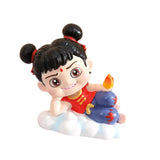 Maxbell Cute Nezha Action Figures Action Anime Model for Kids Adults Boys Girls Gift E