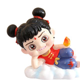 Maxbell Cute Nezha Action Figures Action Anime Model for Kids Adults Boys Girls Gift E