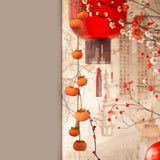 Maxbell Simulation Persimmon Pendant Fake Persimmon Adornment for Dining Room Office Yellow