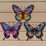 Maxbell Butterfly Wall Decor Gift for Family Friends Farmhouse Office Wall Sculpture Blue Yellow