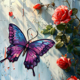 Maxbell Butterfly Wall Decor Gift for Family Friends Farmhouse Office Wall Sculpture Purple
