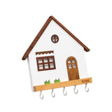 Maxbell Wooden Key Holder 5 Hooks Sturdy Wooden Key Hook for Entryway Indoor Hallway White