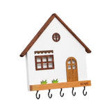 Maxbell Wooden Key Holder 5 Hooks Sturdy Wooden Key Hook for Entryway Indoor Hallway Black