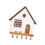 Maxbell Wooden Key Holder 5 Hooks Sturdy Wooden Key Hook for Entryway Indoor Hallway Black