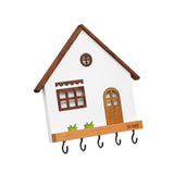 Maxbell Wooden Key Holder 5 Hooks Sturdy Wooden Key Hook for Entryway Indoor Hallway Black