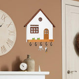 Maxbell Wooden Key Holder 5 Hooks Sturdy Wooden Key Hook for Entryway Indoor Hallway Black